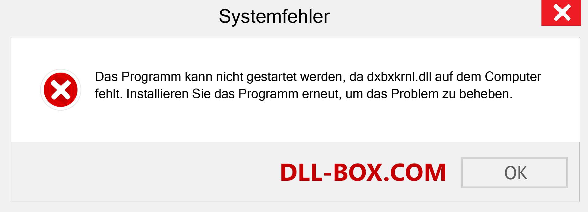 dxbxkrnl.dll-Datei fehlt?. Download für Windows 7, 8, 10 - Fix dxbxkrnl dll Missing Error unter Windows, Fotos, Bildern